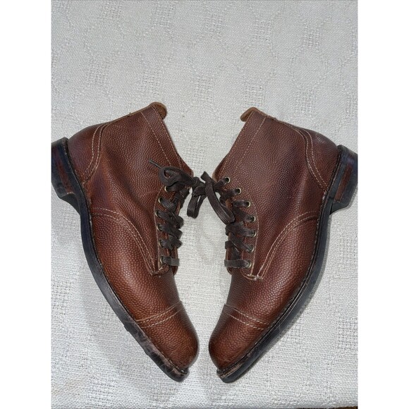 Allen Edmonds Promontory Point Men’s Pebble Grain Boots Size 7 D Brown Leather - Picture 1 of 12